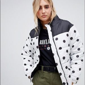 Heartbreak polkadot puffer